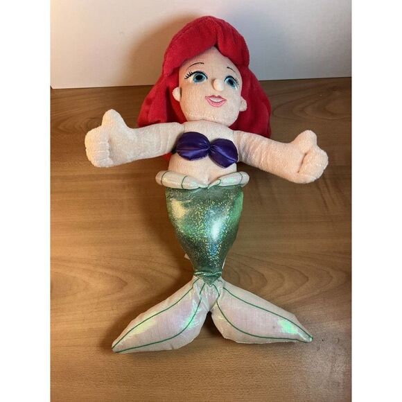 DISNEY PARKS DISNEYLAND LITTLE MERMAID PRINCESS ARIEL 12" PLUSH STUFFED DOLL - Picture 1 of 9